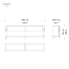 Modern Wood Bedroom Dresser with Drawers and Cabinet Storage | EKAR FURNITURE