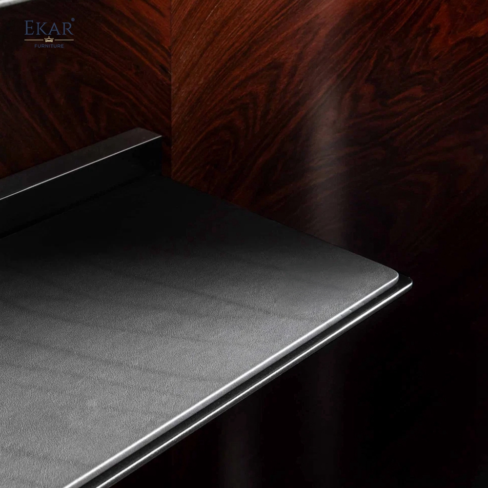 Luxury Wood Veneer Bookcase and Low TV Cabinet Set | EKAR FURNITURE