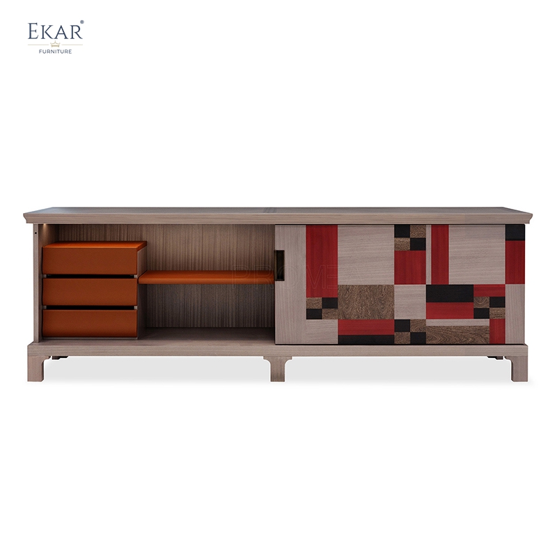 Modern Wood Bedroom Dresser with Drawers and Cabinet Storage | EKAR FURNITURE