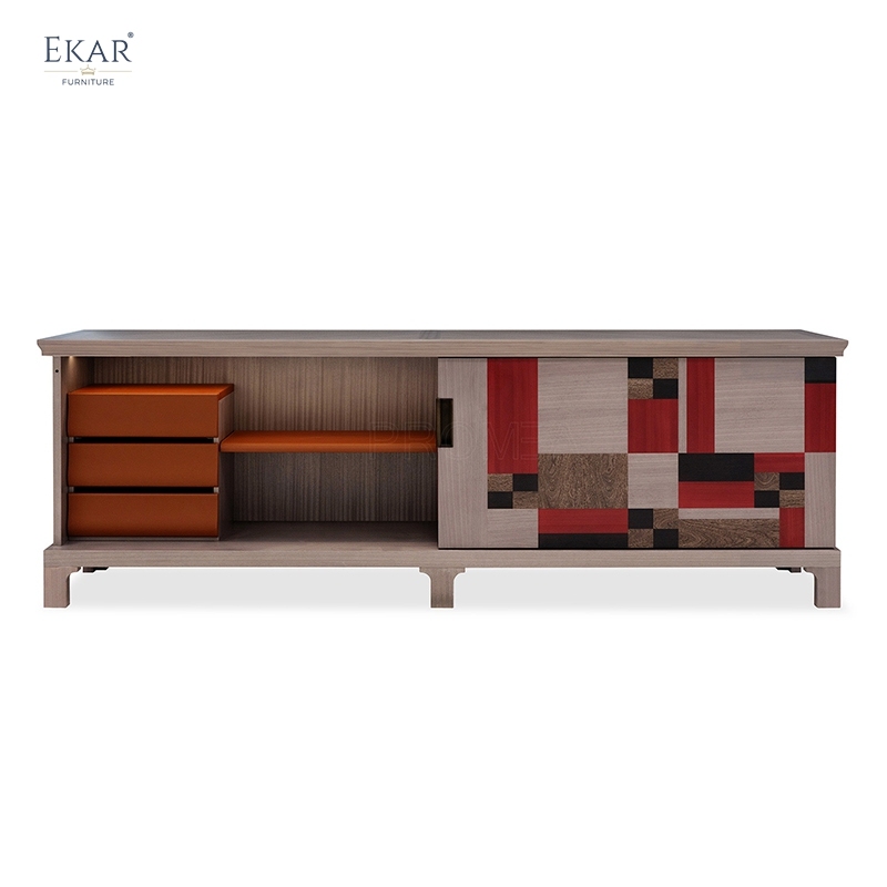 Modern Wood Bedroom Dresser with Drawers and Cabinet Storage | EKAR FURNITURE