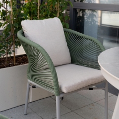 Modern Round Aluminum Outdoor Dining Table for Patios and Gardens | EKAR FURNITURE
