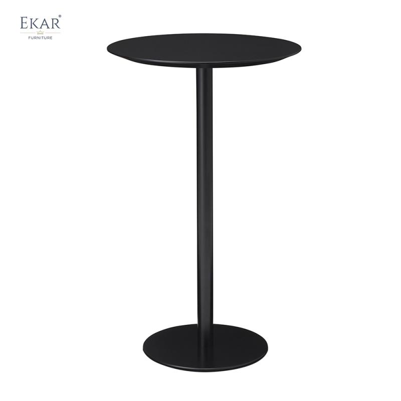 Modern Aluminum Pedestal Outdoor Bar Table for Patios and Rooftops | EKAR FURNITURE