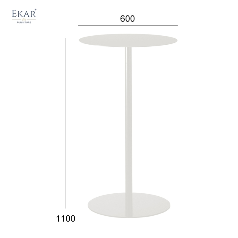 Modern Aluminum Pedestal Outdoor Bar Table for Patios and Rooftops | EKAR FURNITURE