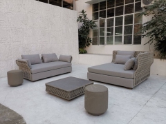 Contemporary Waterproof Woven Sofa Durable and Comfortable Outdoor Furniture