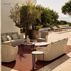 Modern Outdoor Leisure Chair – Luxury Woven Swivel Armchair for Patio & Garden