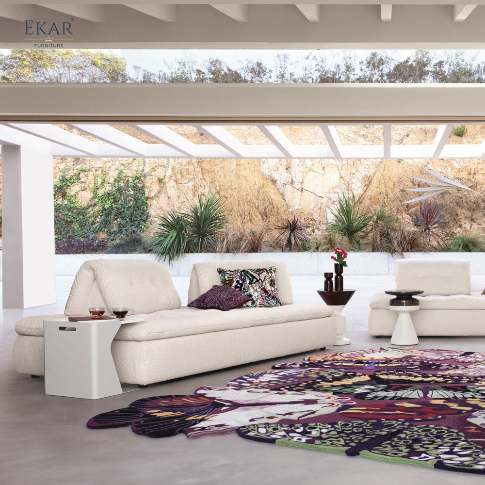 EKAR Modern Minimalist Modular Sofa - Low Profile Tufted Sectional
