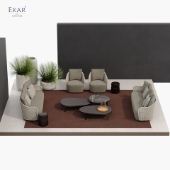 Modern Outdoor Sofa – Luxury Woven Patio Couch for Contemporary Outdoor Living