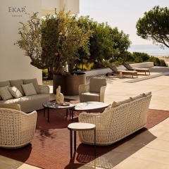 Modern Outdoor Sofa – Luxury Woven Patio Couch for Contemporary Outdoor Living