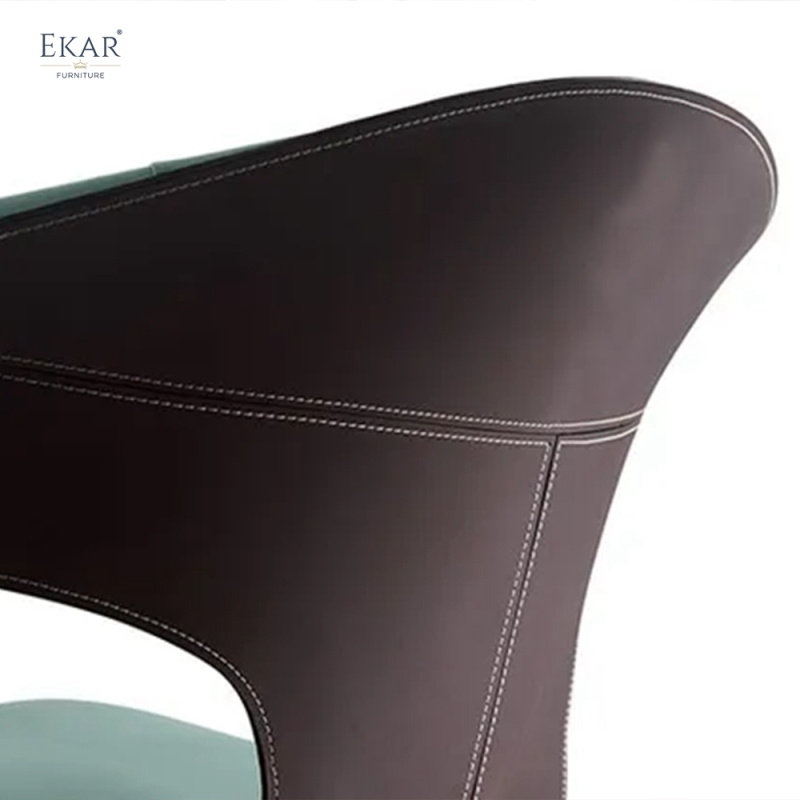 EKAR Modern Wingback Leather Dining Chair with Tapered Legs | Premium Dining Room Furniture