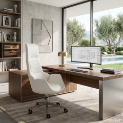 Modern High-Back Executive Office Chair with Wheels | EKAR FURNITURE