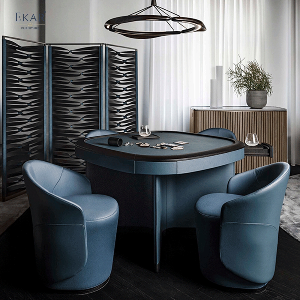 Modern Architectural Folding Room Divider Screen with 3D Sculptural Woven Leather Panels