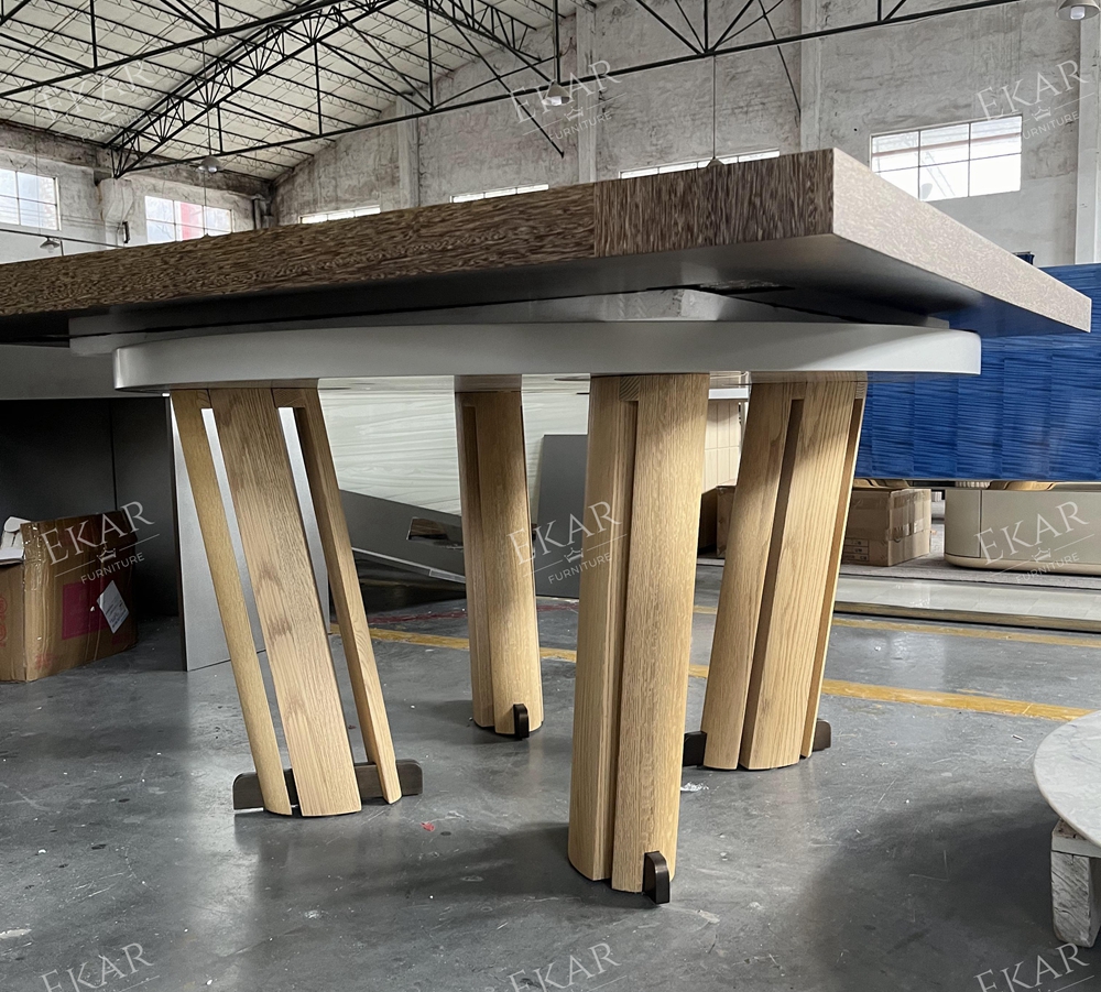 Modern Minimalist Oval Marble Dining Table | Luxury Dining Room Furniture by EKAR FURNITURE