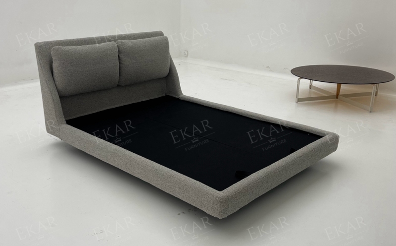 EKAR Aura Minimalist Bed - Suspended Bed, Low Profile Design, Scandinavian Style, Create a Tranquil Bedroom