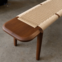 Cove Teak Outdoor Chaise Lounge | Modern Teak Daybed with White Cushions and Caster Wheels - EKAR FURNITURE