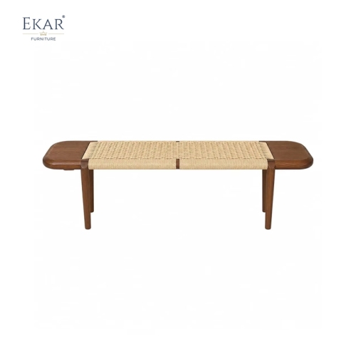 Cove Teak Outdoor Chaise Lounge | Modern Teak Daybed with White Cushions and Caster Wheels - EKAR FURNITURE