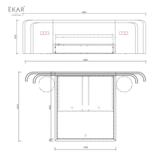 EKAR Modern Wide Upholstered Bed with Double-Layer Headboard and Integrated Control Panel