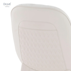EKAR Modern Fully Upholstered Dining Chair with Curved Arms