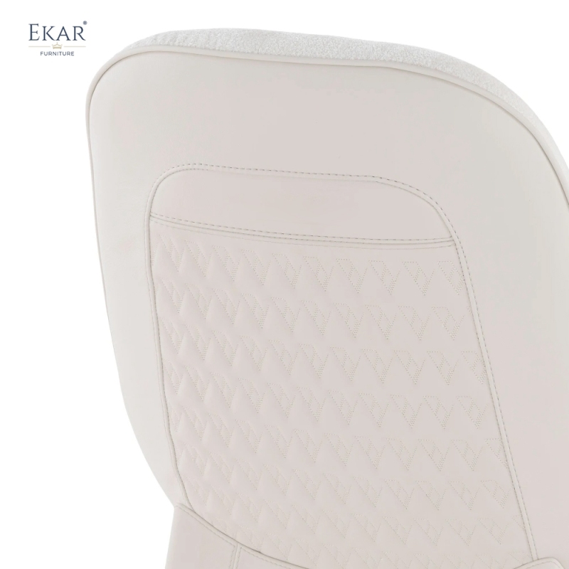 EKAR Modern Fully Upholstered Dining Chair with Curved Arms