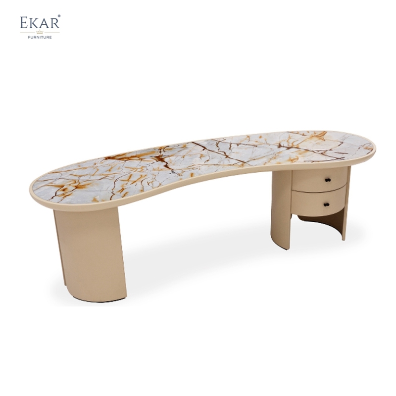 EKAR Modern Luxury Reception Coffee Table with Matching Side Cabinet