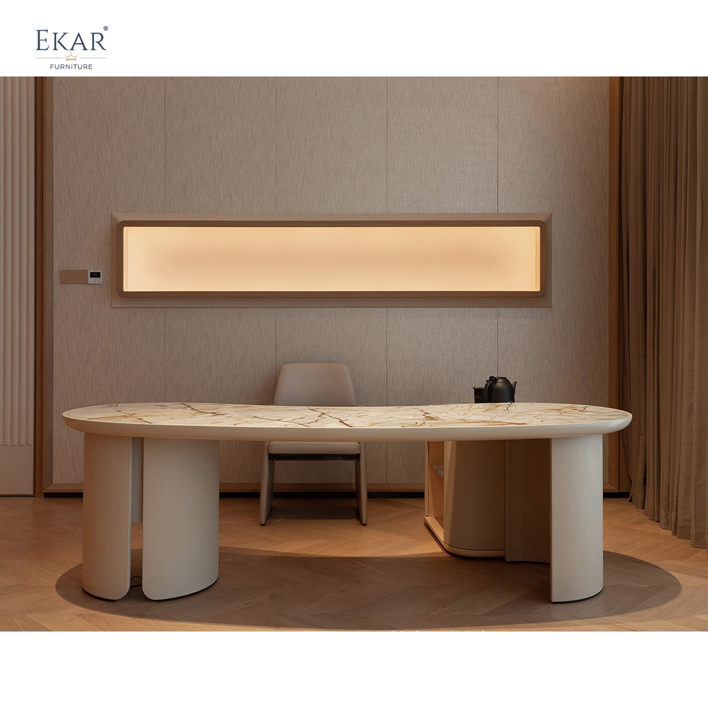 EKAR Modern Luxury Reception Coffee Table with Matching Side Cabinet