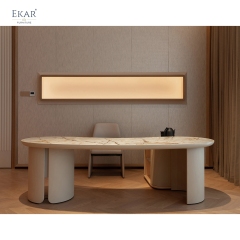 EKAR Modern Luxury Reception Coffee Table with Matching Side Cabinet