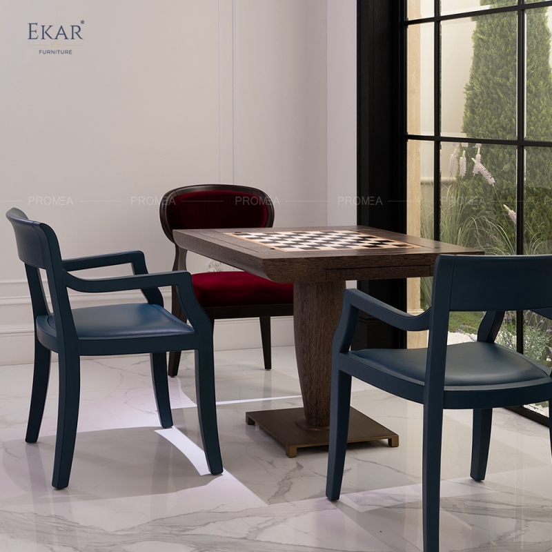 EKAR Quiet Luxury Genuine Leather Armchair Dining Chair