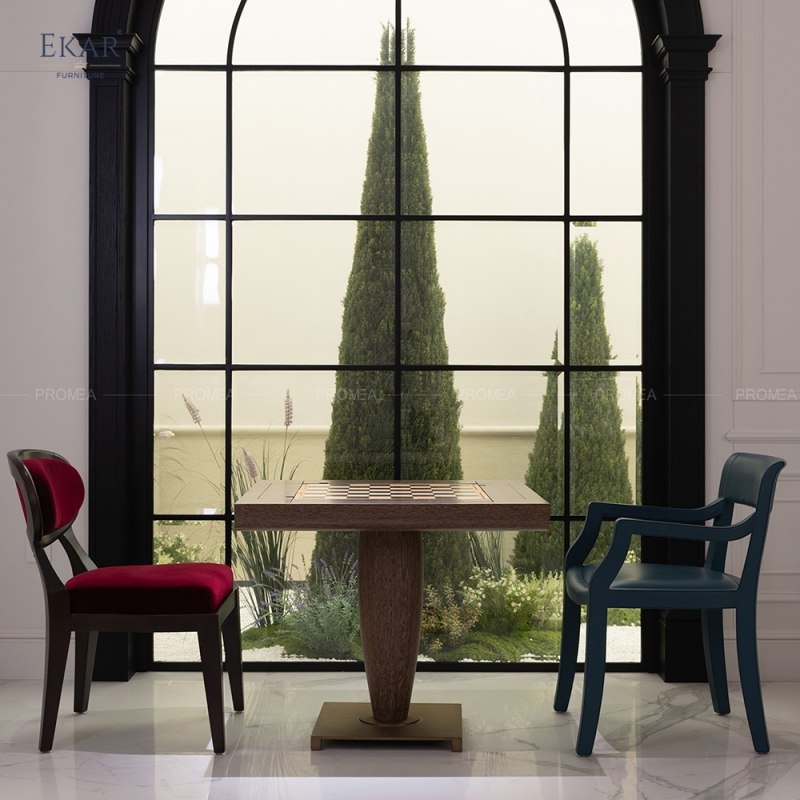 EKAR Quiet Luxury Genuine Leather Armchair Dining Chair