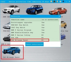 CAS Mileage Reset Authorization for CGDI Prog BMW MSV80 Key Programmer
