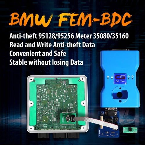 BMW FEM / BDC 95128/95256 Chip Diebstahlschutz-Datenleseadapter 8-poliger Adapter Keine Demontage erforderlich Arbeiten Sie mit CG Pro 9S12