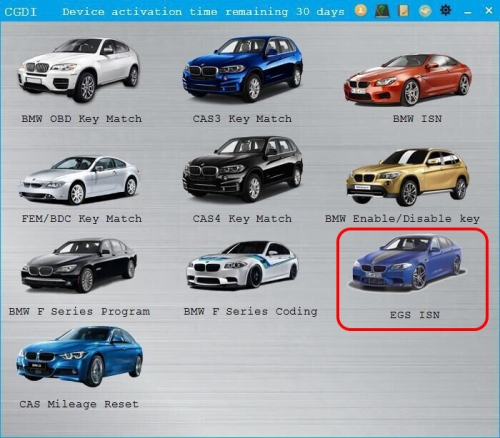 EGS ISN-Autorisierung für CGDI Prog BMW MSV80 Key Programmer