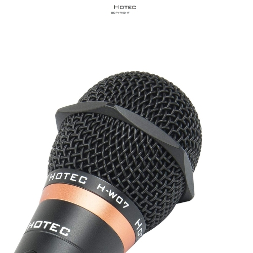 Hotec Premium Vocal Dynamic Handheld Microphone with 19ft Detachable XLR  Cable and ON/Off Switch (Metal Black) (H-W07)
