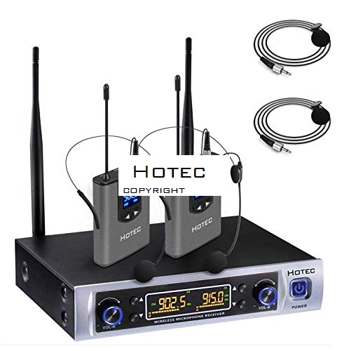 Hotec UHF 64 Channel Wireless Lapel headset Microphone System H K25