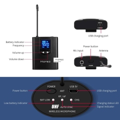 Hotec Wireless Lapel/Lavalier and Headset Microphone System