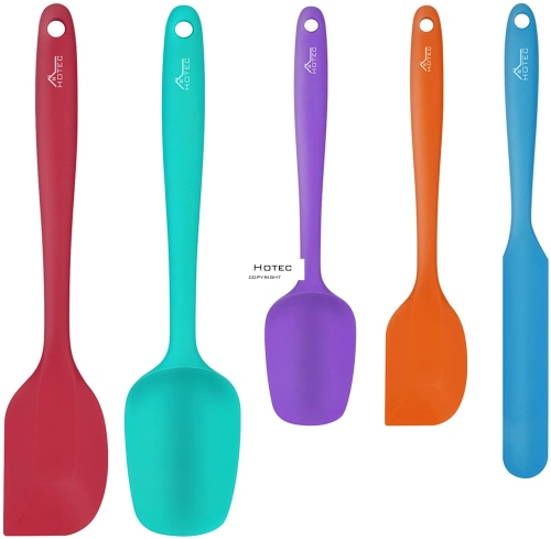 Silicone Spatula Set Heat Resistant Rubber Kitchen Utensils Cooking Baking  Tools