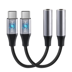 HOTEC USB Type C to 3.5mm Audio Adapter
