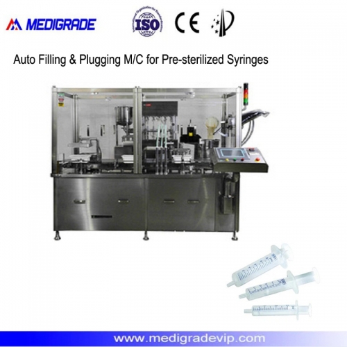 Prefilled syringe cartridge filling and sealing machine