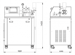 Medium-sized test Microjet homogenizer