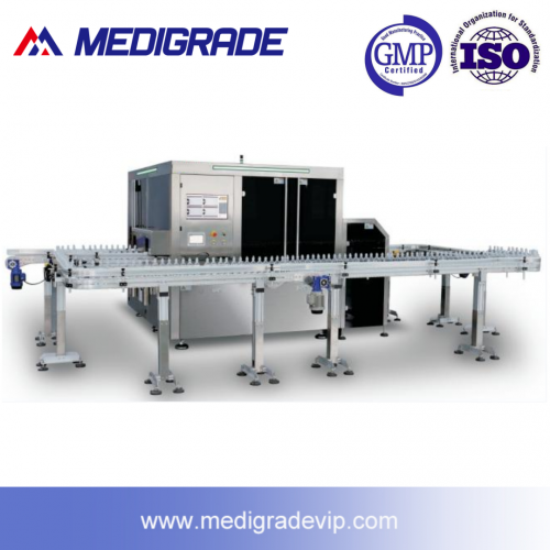 Машина визуального контроля герметичности бутылок для инфузий при высоком напряжении