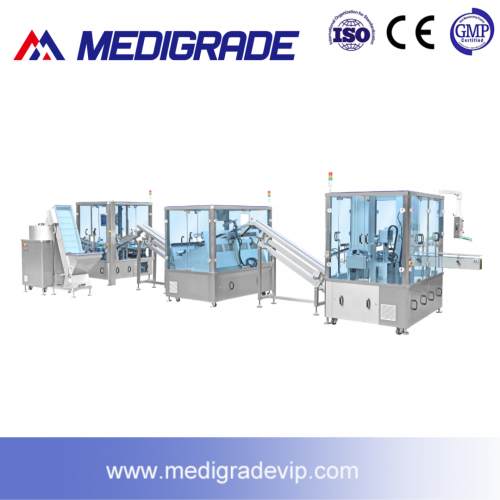آلة تلويح قضيب وتسمية المحاقن المملوءة مسبقًا أوتوماتيكية عالية السرعة