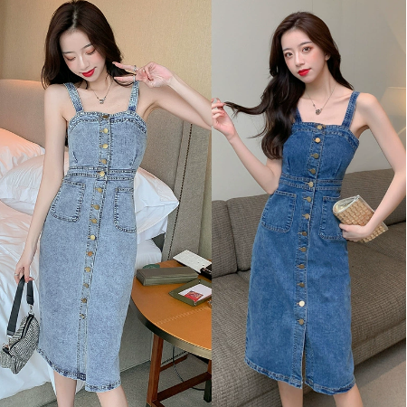 252572#Denim Dress