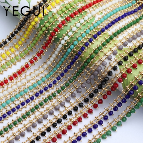 YEGUI C70,jewelry accessories,diy chain,18k gold plated,0.3 microns,beads charms,diy chain necklace,jewelry making,1m/lot