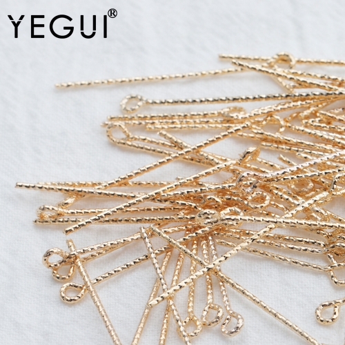 YEGUI M815,jewelry accessories,needle,18k gold plated,0.3 microns,diy accessories,nickel free,charm,jewelry making,50pcs/lot