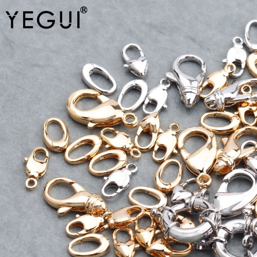 YEGUI M723,jewelry accessories,18k gold plated,0.3 microns,connector,copper metal,jewelry making,diy chain necklace,10pcs/lot