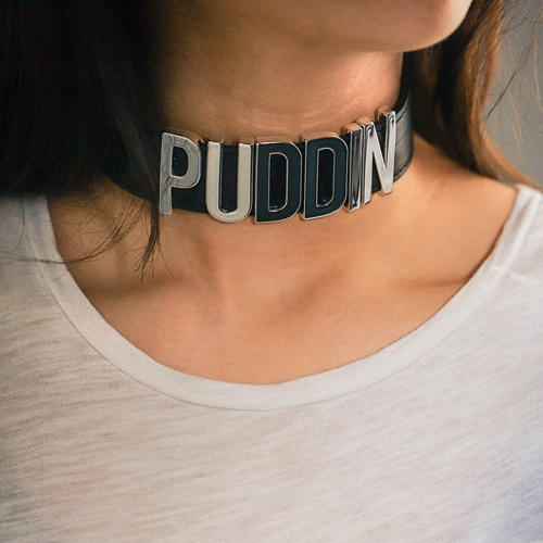 Punk Necklace Leather Choker Initials Collar Necklace Jewelry Accessories for Women and Girls