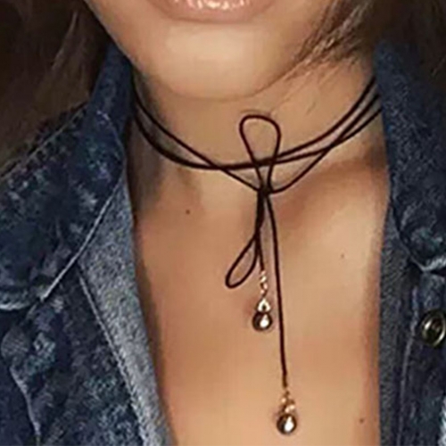 Bell Choker Necklace Rope Necklaces Jewelry for Women and Girls