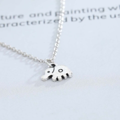 Layered Necklace Silver Turquoise Pendant Necklaces Chain Elephant Choker Jewelry for Women and Girls