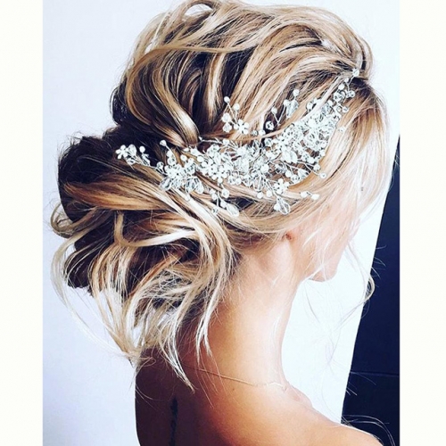Unicra Crystal Bride Wedding Hair Vine Rhinestone Bridal Headpiece Hair Accessories Headband for Women and Girls