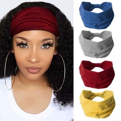 Gortin African Headbands Wide Head Wrap Yoga Turban Sports Workout Running Headband Boho Headbands Headband Elastic Hair Bands Wide Head Wrap