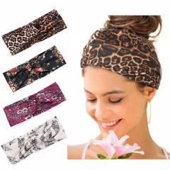 Gortin Boho Headbands Wide Headband Cross Hair Scarf  Yoga Hair Bands Stretchy Head Wraps Hair Accessories for Women(Pack of 4)