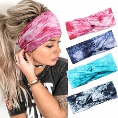 Gortin Boho Headbands Wide Hair Bands Stretch Sweatbands Elastic Turban Headband Workout Head Wraps Yoga Hair Accessories for Women(Pack of 4)